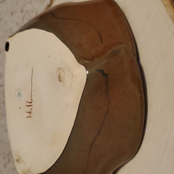 Hilborn Pottery Canada Brown Abstract Pottery Bowl - Picture 7 of 9